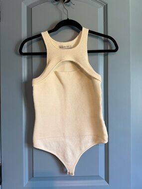 Abercrombie Women’s Cream Ribbed Tank One-Piece size XS